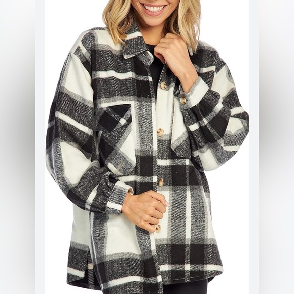 jason maxwell Sweaters - Jason Maxwell Monochrome Plaid Jacket